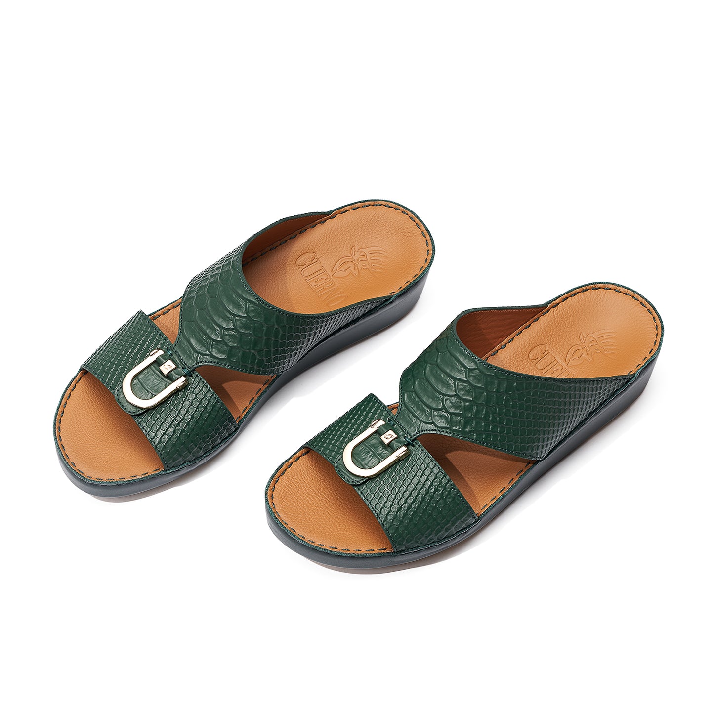 CS1-129 Green Arabic Male Sandals