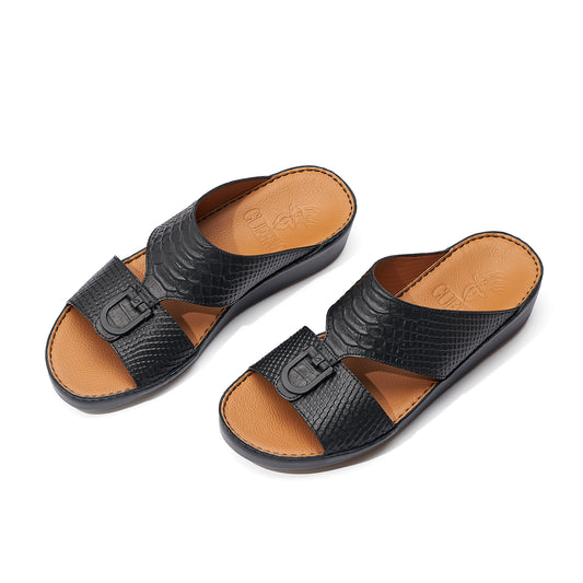 CS1-129 Black Arabic Male Sandals