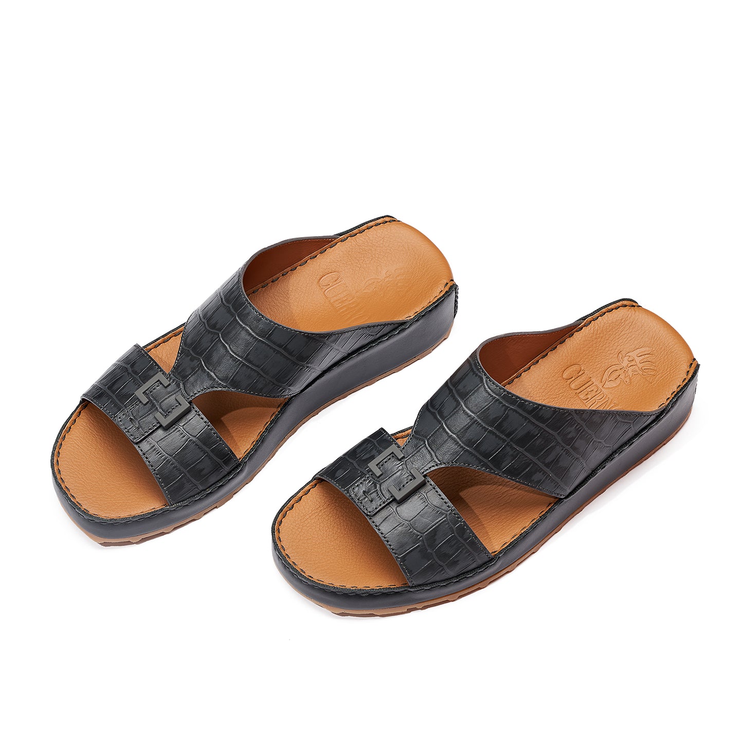 C-0202 Dark Grey Arabic Male Sandals