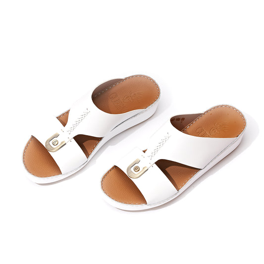 CS1-145 White Arabic Male Sandals