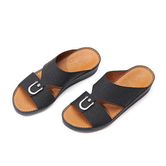 CS1-158 Black Arabic Male Sandals