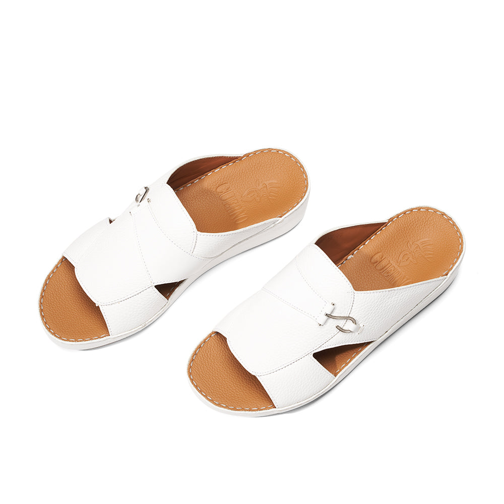 CSI-178-White Arabic Male Sandal