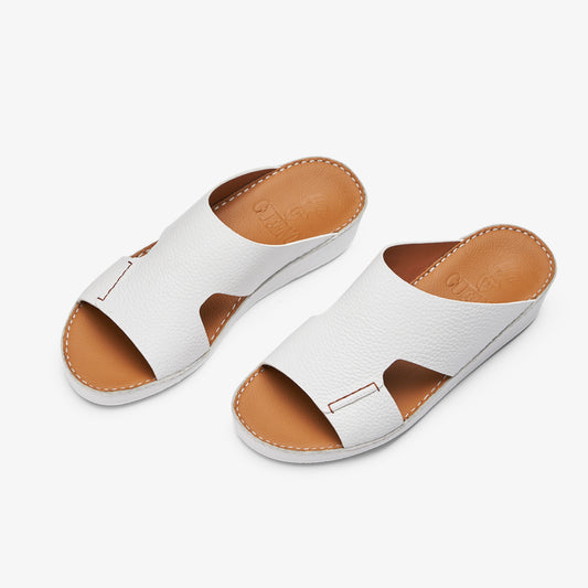 CS1 - 153 - White Arabic Male Sandals