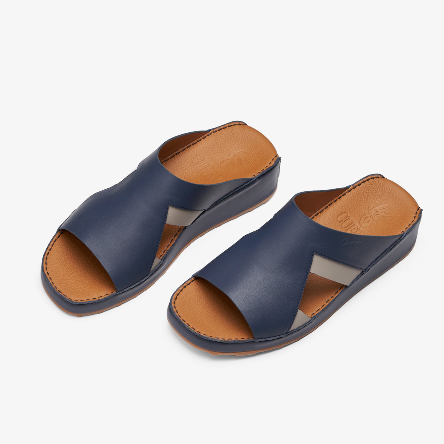 C- 0209 - Navy / Lt. Grey Arabic Male Sandals  New Arrivals